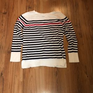 Nautica. Blue, white & red striped sweater. Size L